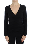 Versace Jeans Black Stretch Long Sleeve Sweater