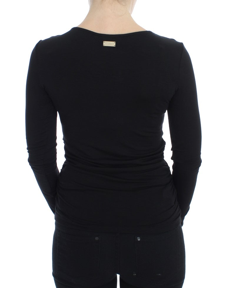 Versace Jeans Black Stretch Long Sleeve Sweater