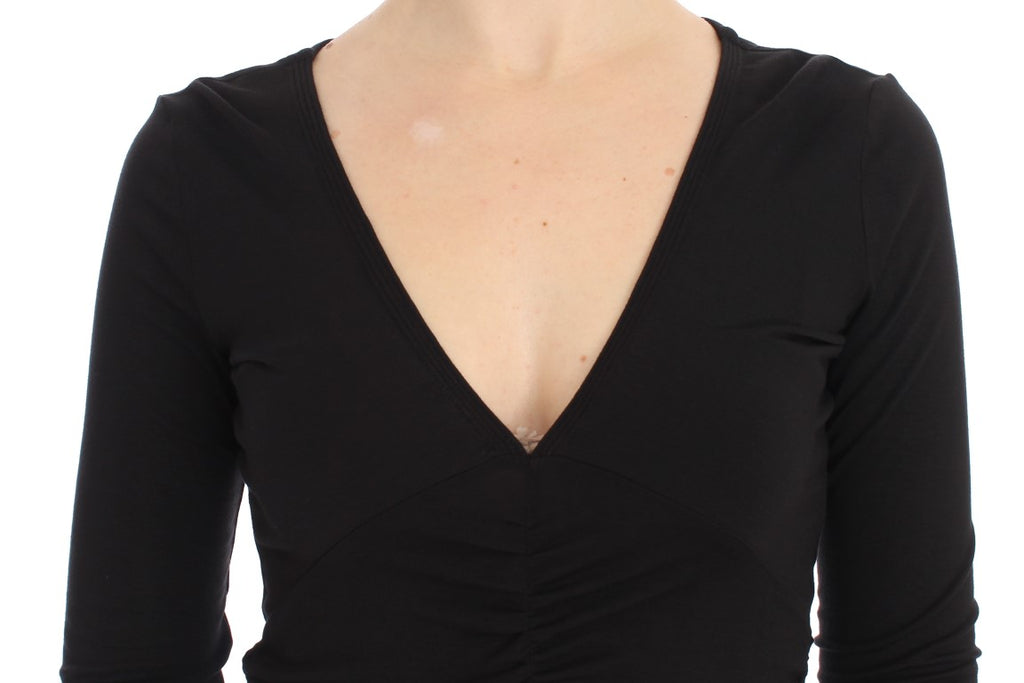 Versace Jeans Black Stretch Long Sleeve Sweater