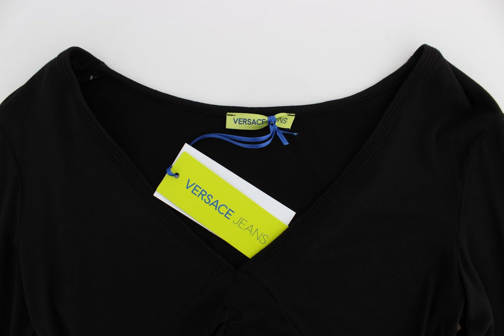 Versace Jeans Black Stretch Long Sleeve Sweater