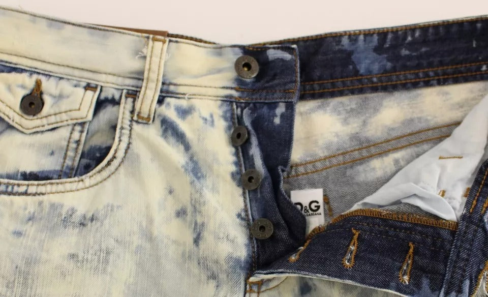 Dolce & Gabbana Blue D&G Washed Cotton Denim Shorts