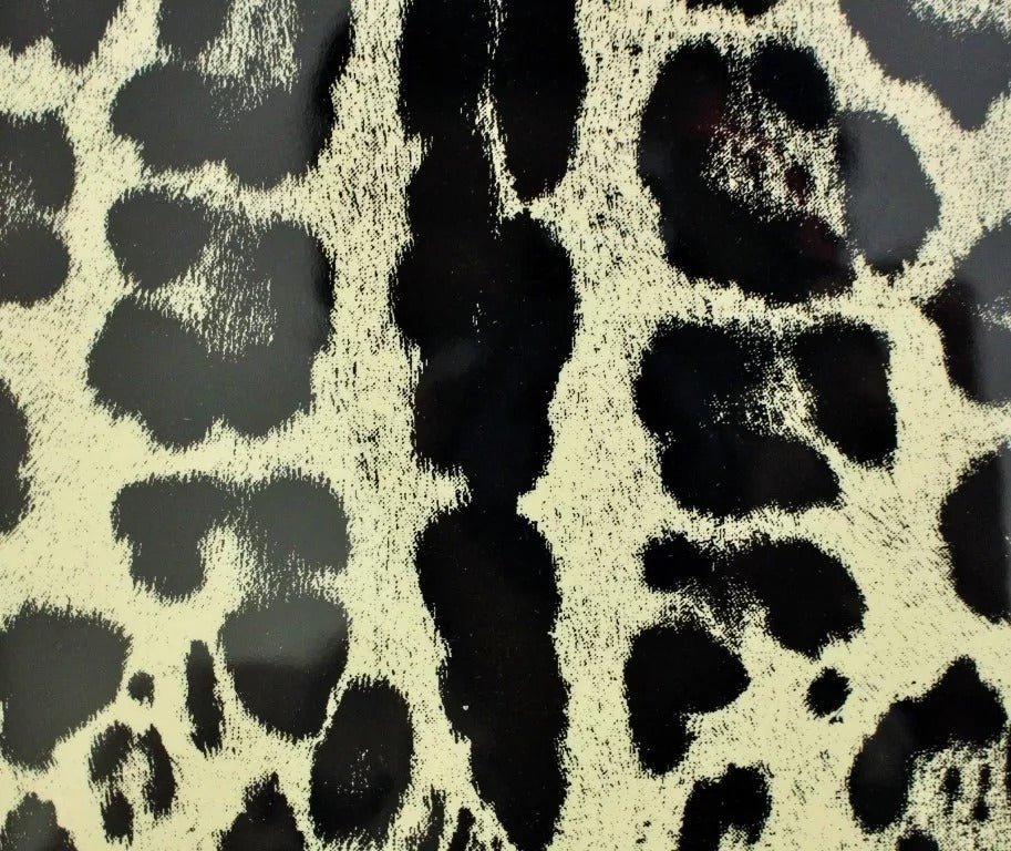 Dolce & Gabbana White Leopard Print Leather eBook Cover Tablet Case