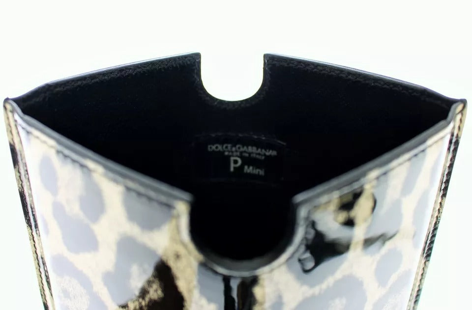 Dolce & Gabbana White Leopard Print Leather eBook Cover Tablet Case