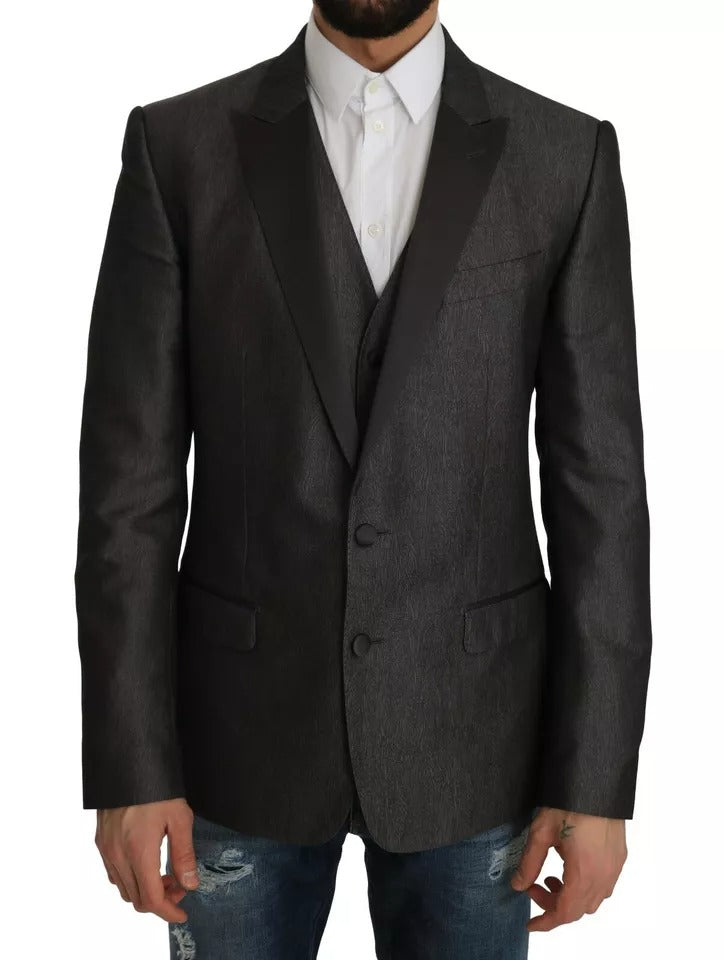 Dolce & Gabbana Grey MARTINI 2 Piece Vest Coat Blazer