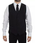 Dolce & Gabbana Black Wool-Silk Dress Gilet Jacket Vest
