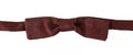 Dolce & Gabbana Bordeaux Seide Floral Faille Verstellbare Fliege