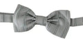 Dolce & Gabbana Light Grey Lined Adjustable Bow Tie