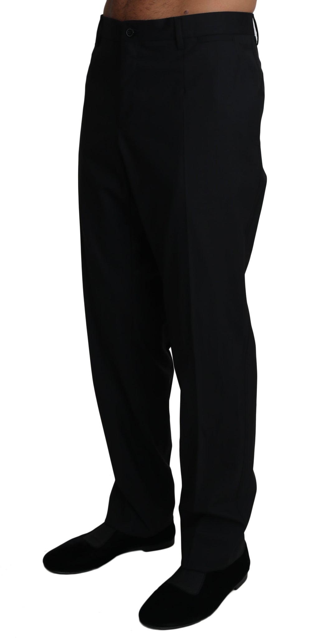 Dolce & Gabbana Black Wool Stretch Dress Pants