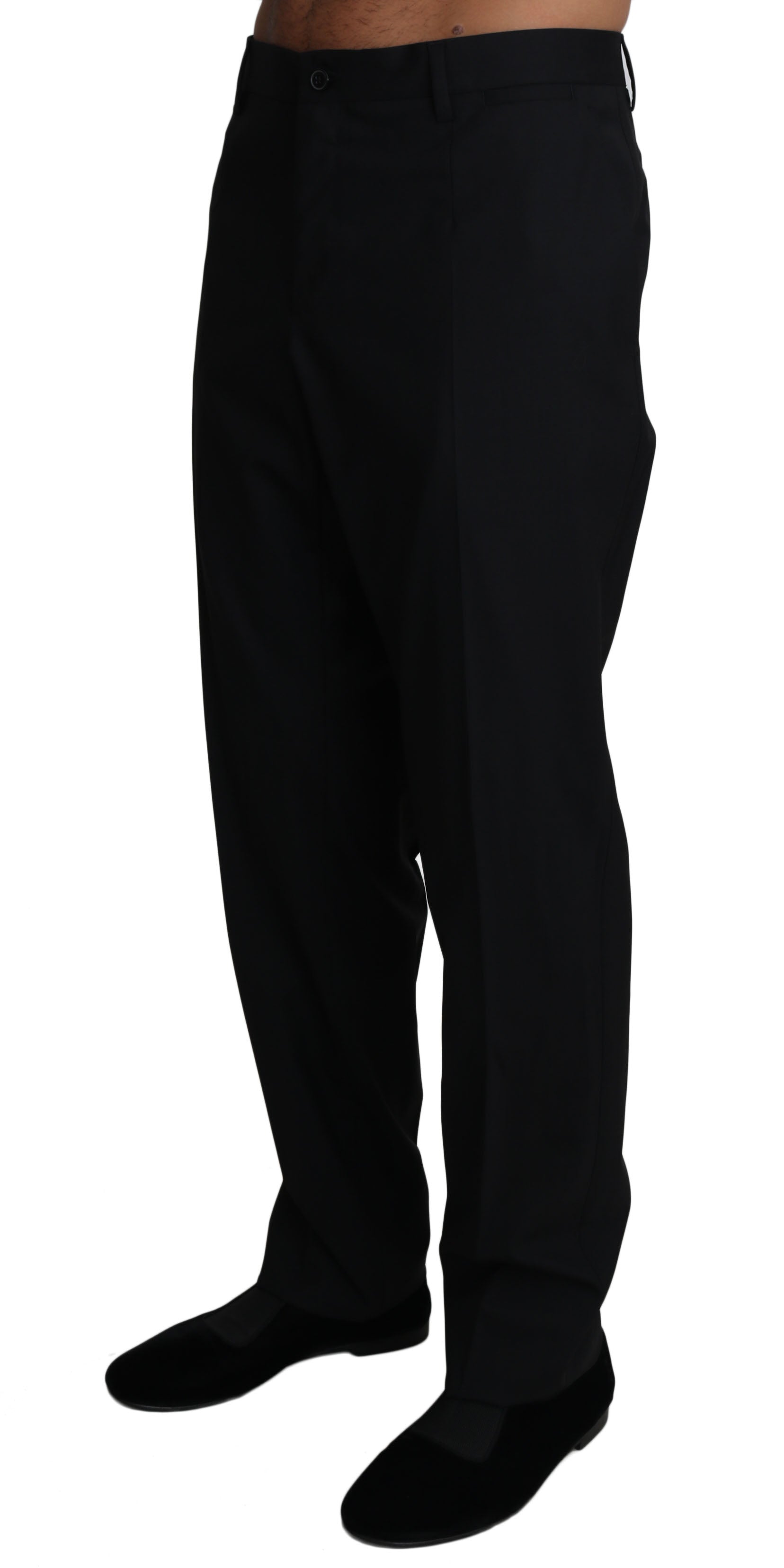 Dolce & Gabbana Black Wool Stretch Dress Pants