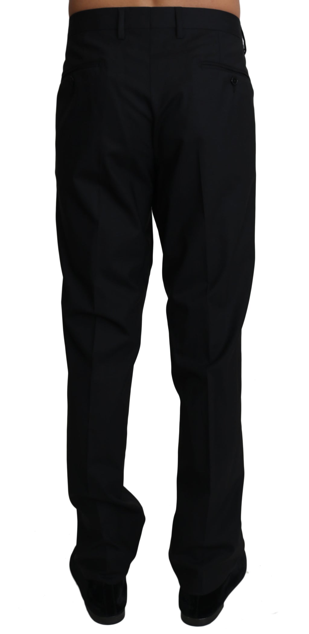 Dolce & Gabbana Black Wool Stretch Dress Pants