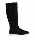 Dolce & Gabbana Schwarze Xiangao Lammfell-Lederstiefel