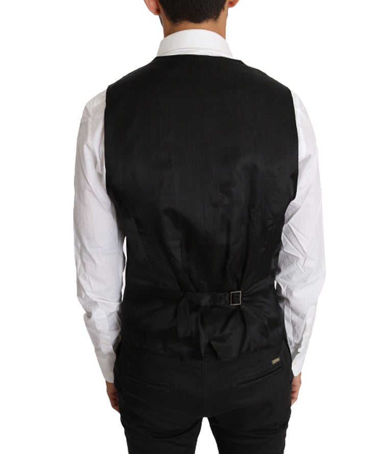 Dolce & Gabbana Grau Solid 100% Wolle Weste Weste