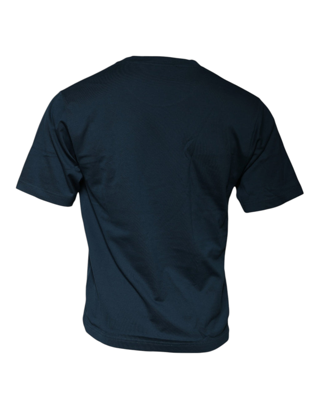 Dolce & Gabbana Blue Logo T-Shirt with Round Neck and Short Sleeves