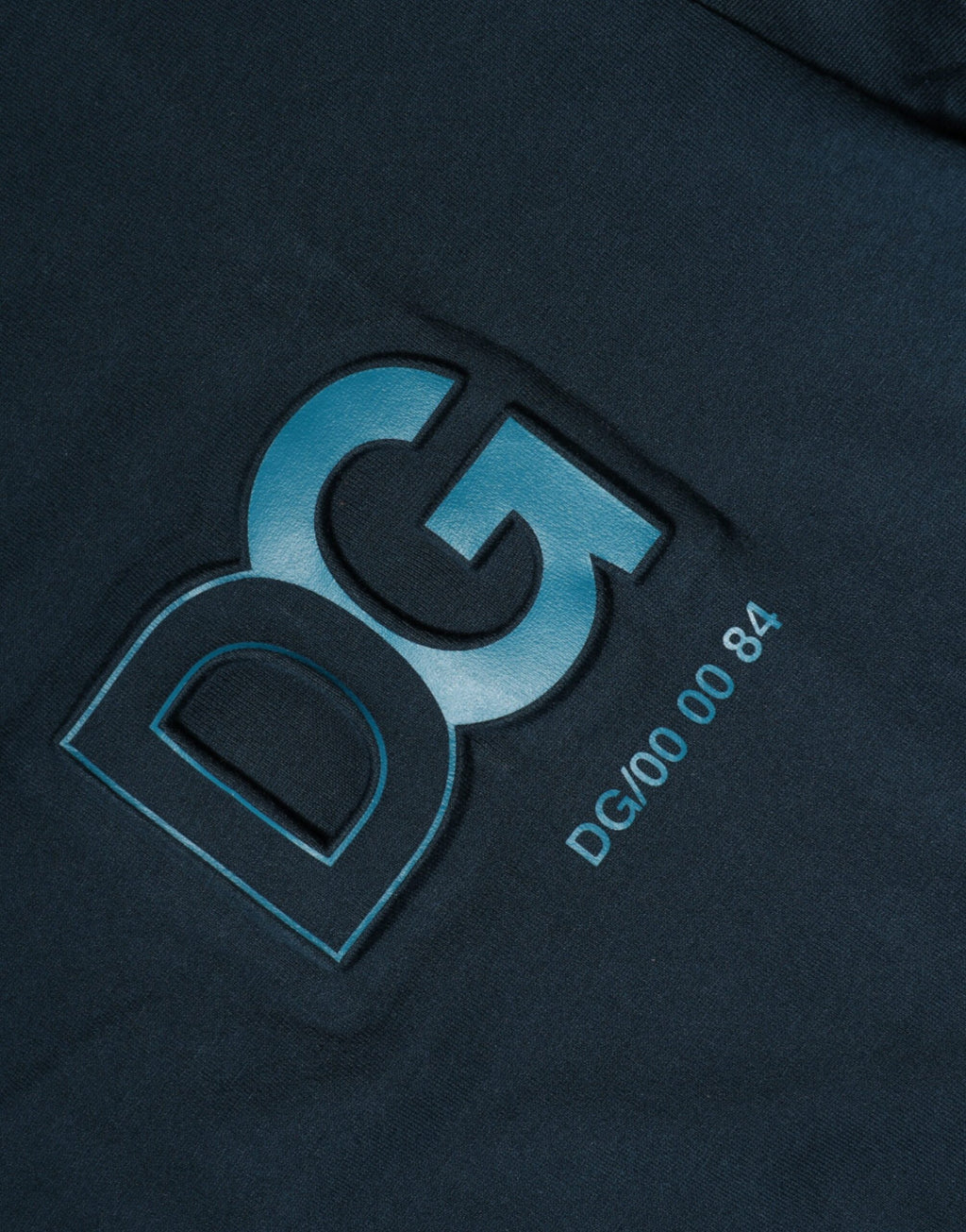 Dolce & Gabbana Blue Logo T-Shirt with Round Neck and Short Sleeves