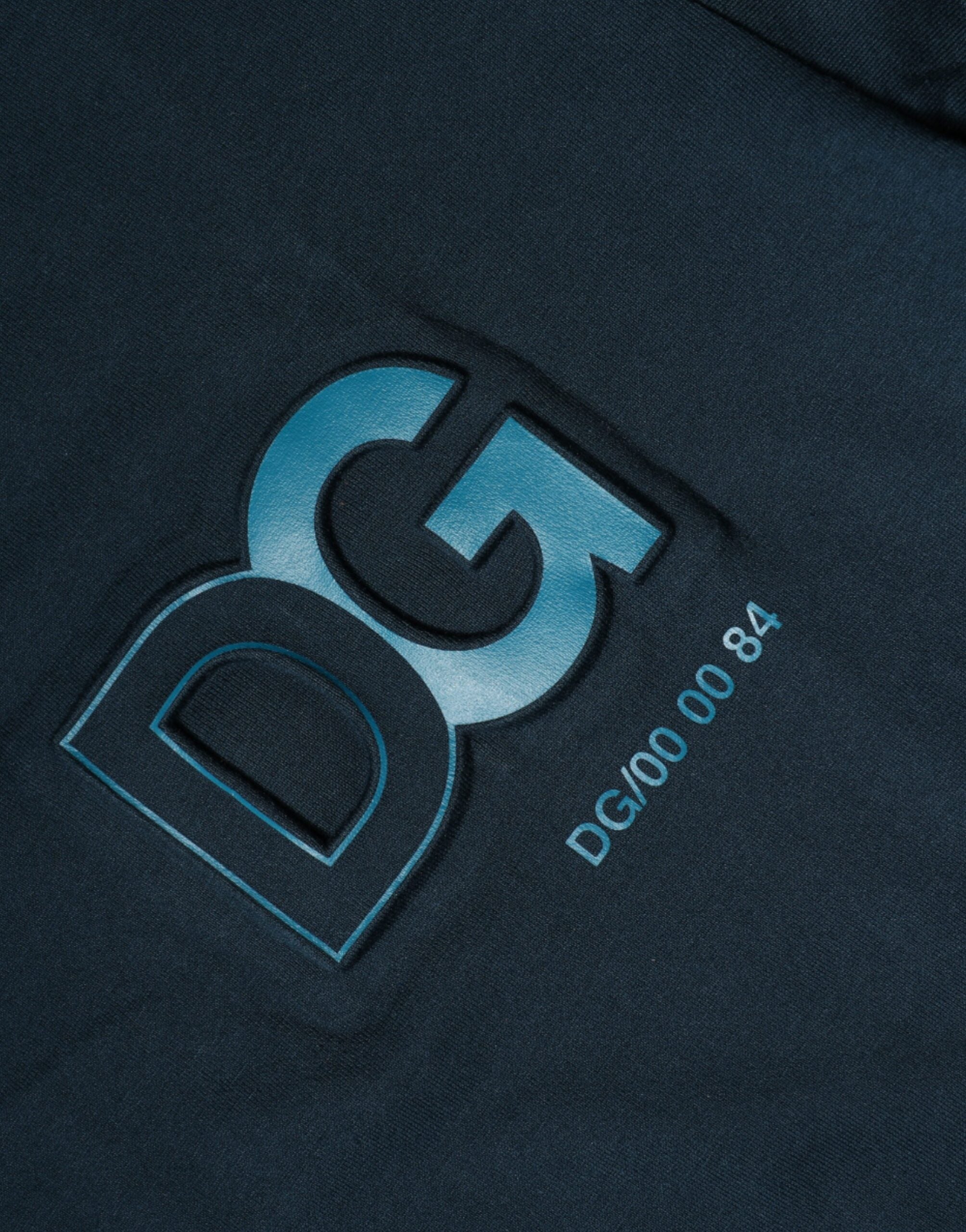 Dolce & Gabbana Blue Logo T-Shirt with Round Neck and Short Sleeves