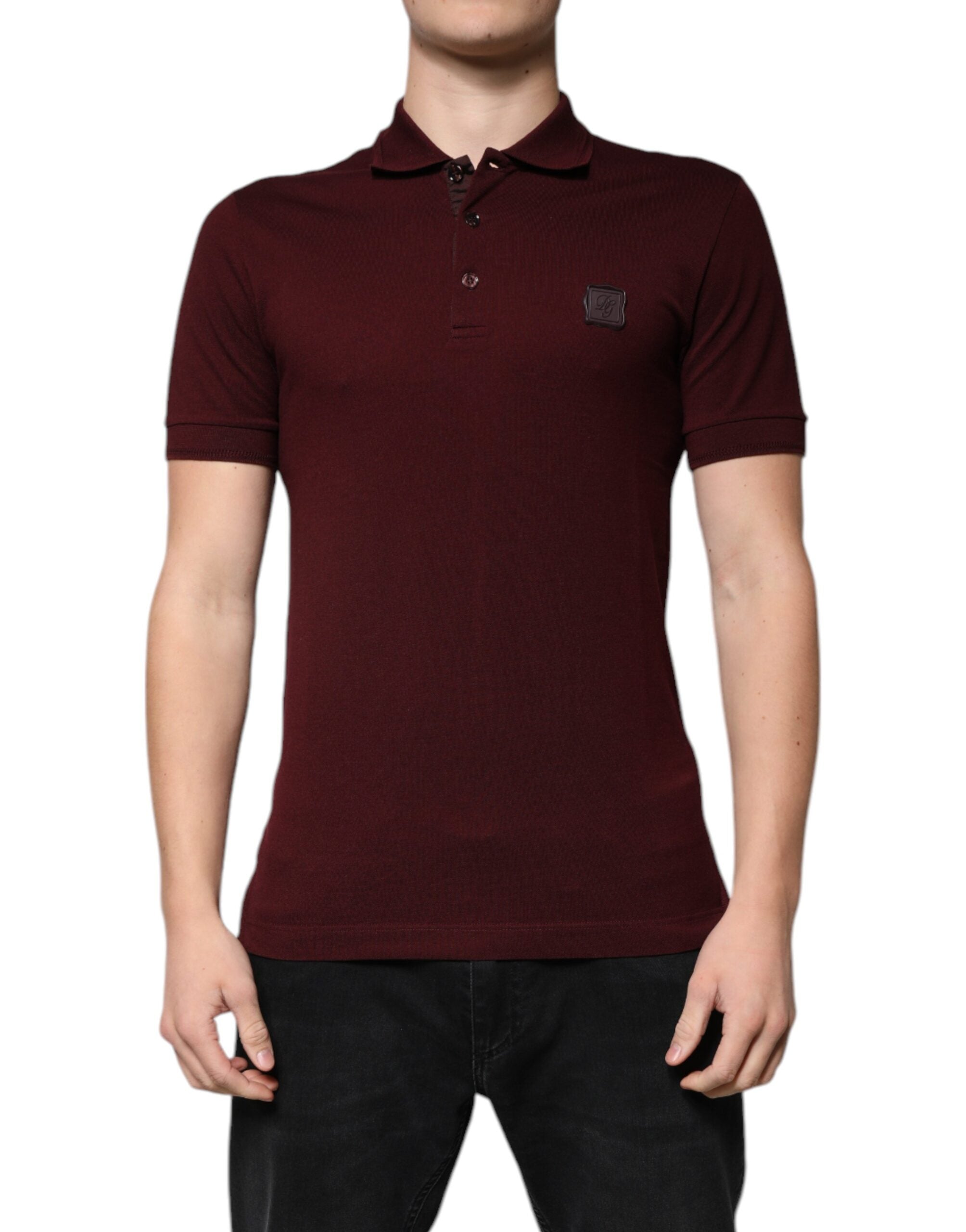 Dolce & Gabbana Chestnut Short Sleeve Collared Polo T-Shirt