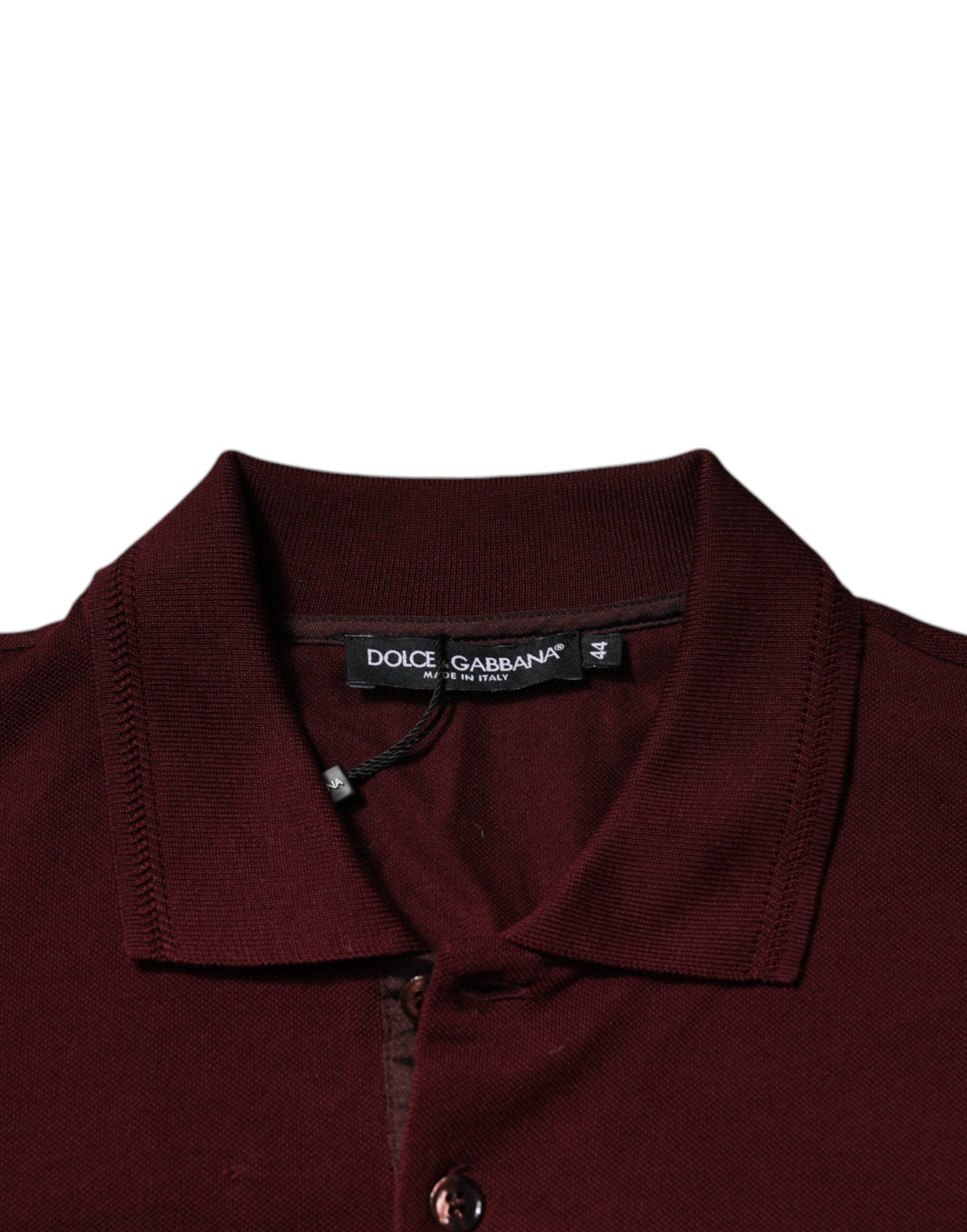 Dolce & Gabbana Chestnut Short Sleeve Collared Polo T-Shirt