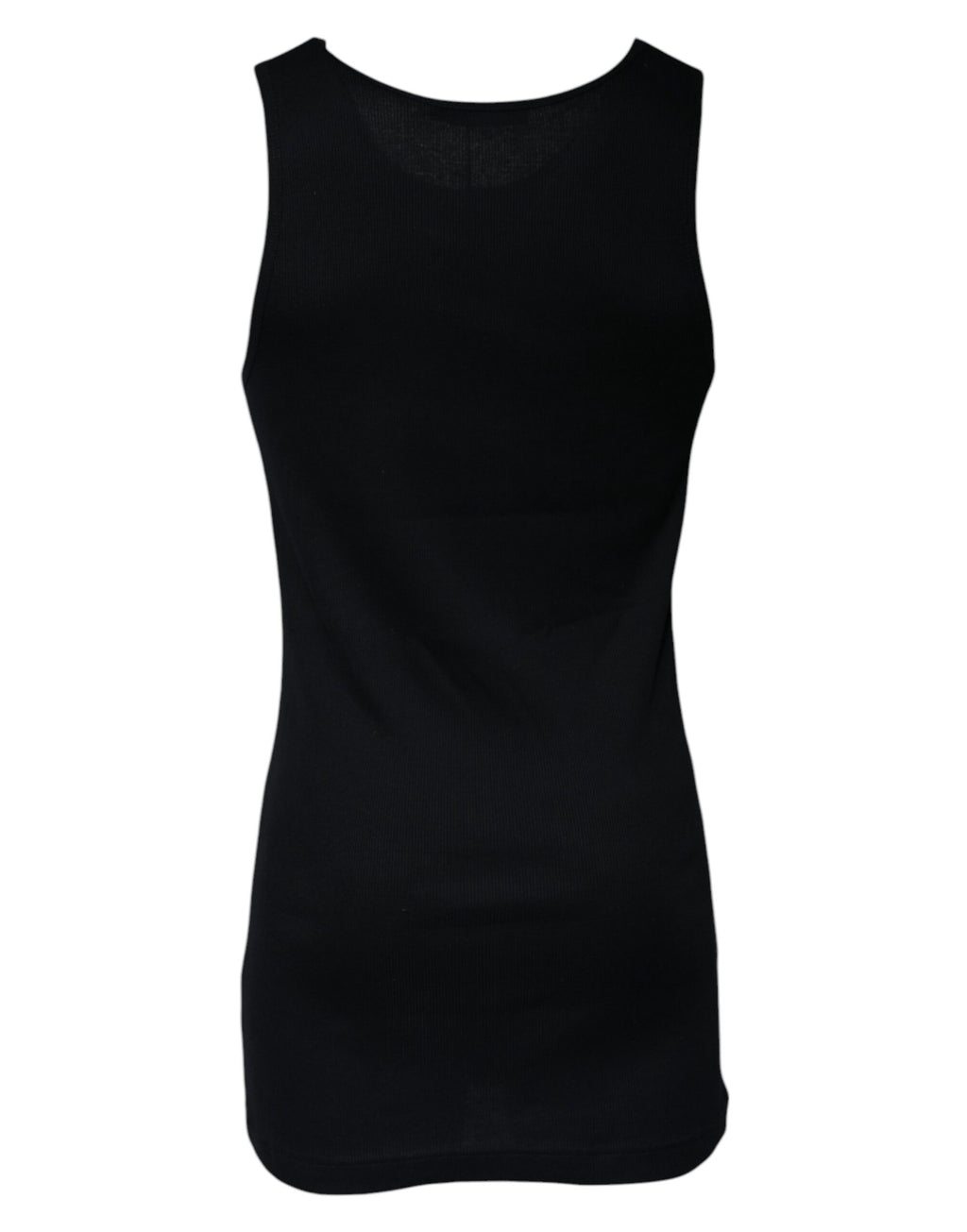 Dolce & Gabbana Black Sleeveless Cotton Round Neck Tank T-Shirt