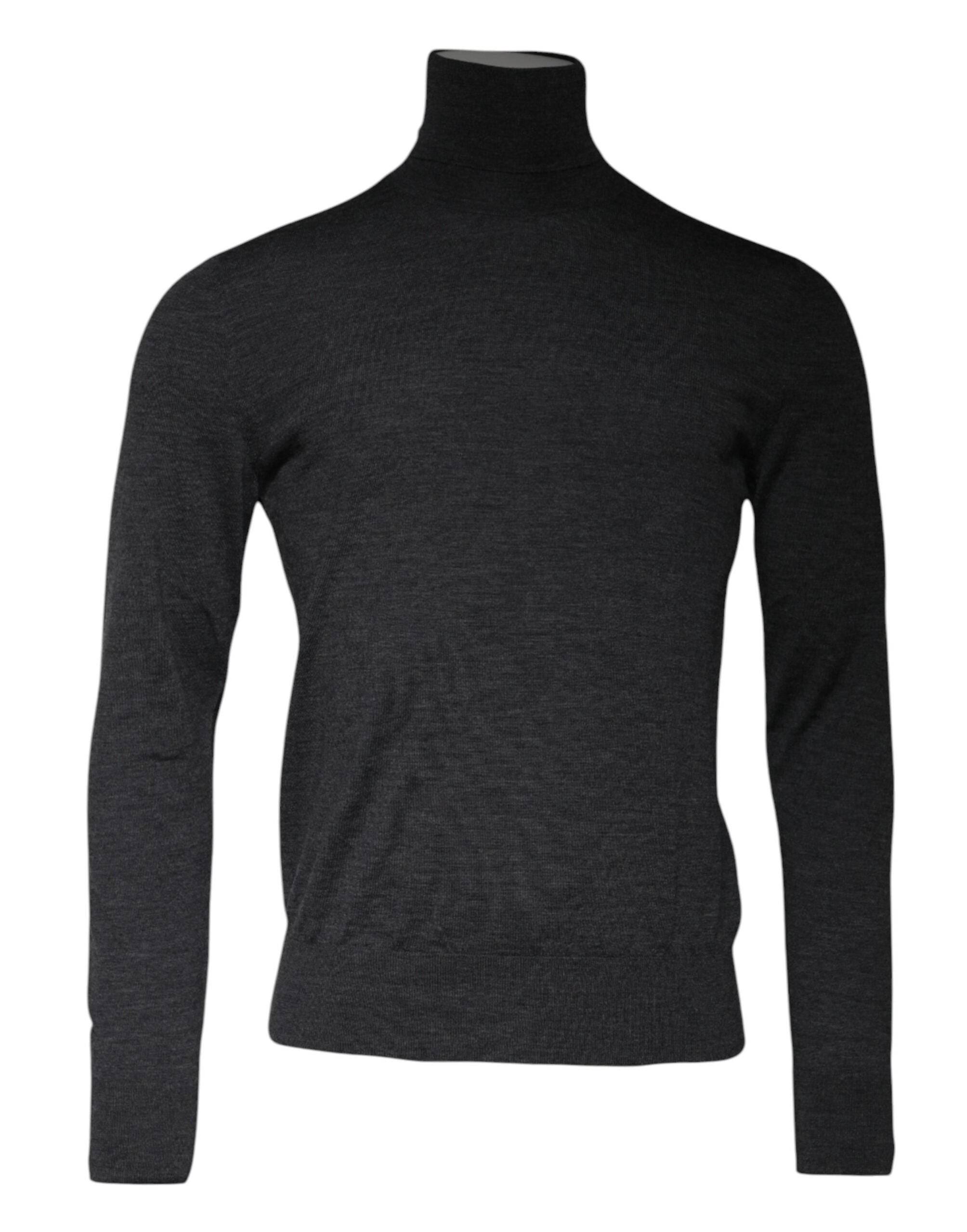 Dolce & Gabbana Grey Wool Knit Turtleneck Sweater