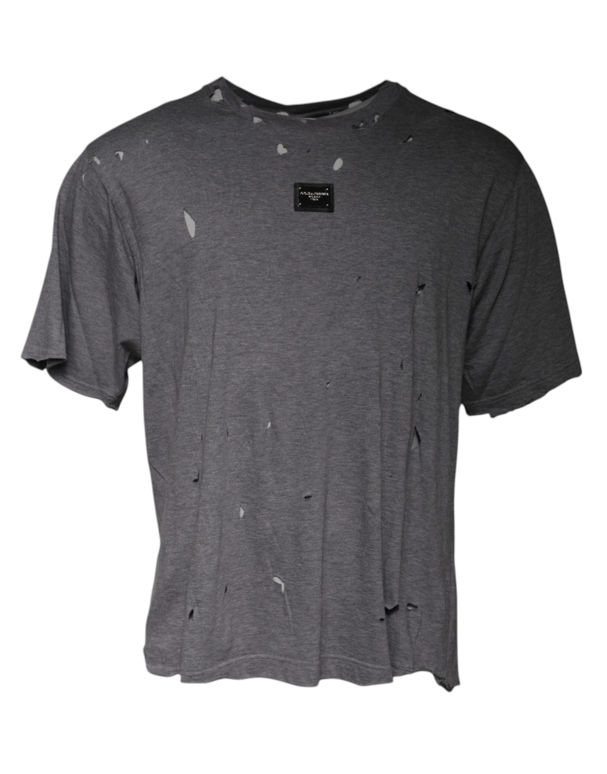 Dolce & Gabbana Grey Logo Crewneck Short-Sleeve T-Shirt