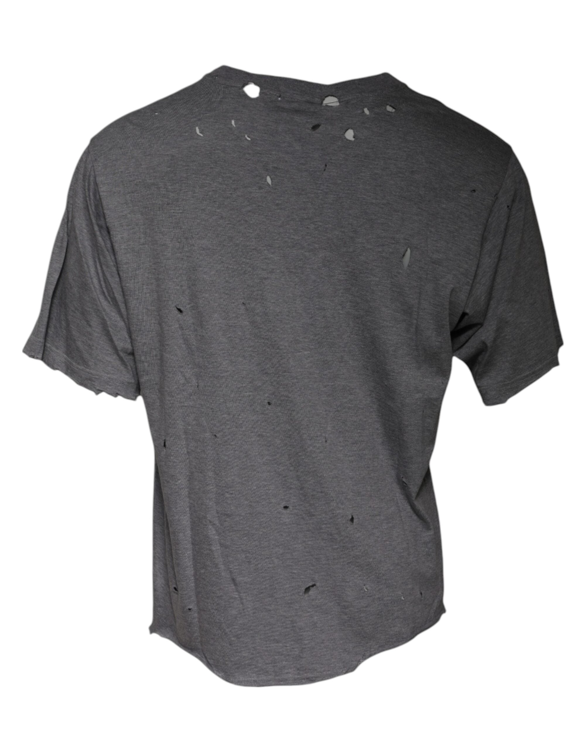 Dolce & Gabbana Grey Logo Crewneck Short-Sleeve T-Shirt