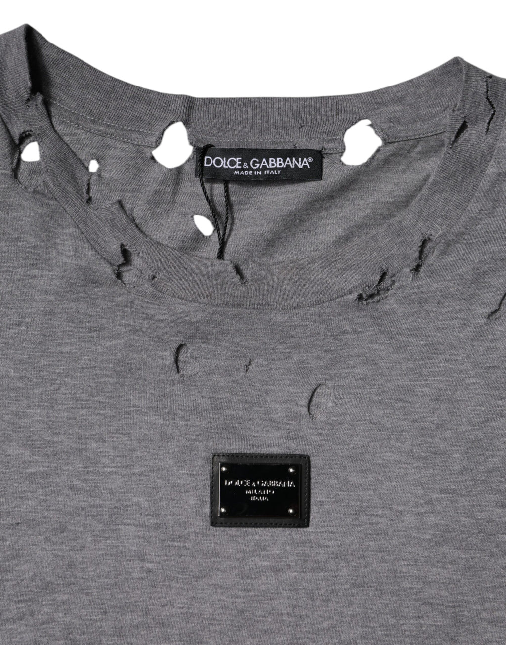 Dolce & Gabbana Grey Logo Crewneck Short-Sleeve T-Shirt