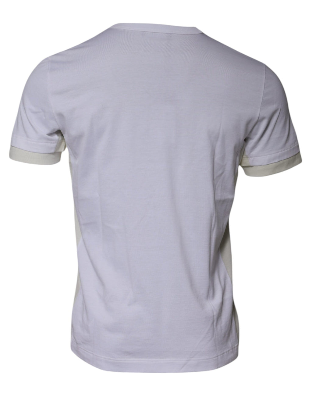 Dolce & Gabbana Weißes Baumwoll-T-Shirt mit Rundhalsausschnitt und kurzen Ärmeln