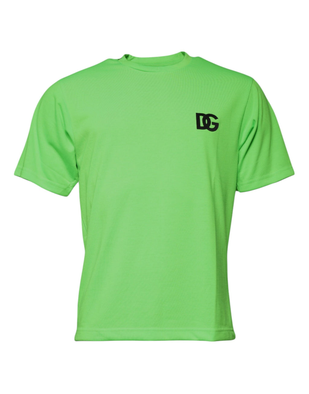 Dolce & Gabbana Green Logo Crew Neck Polyester T-Shirt