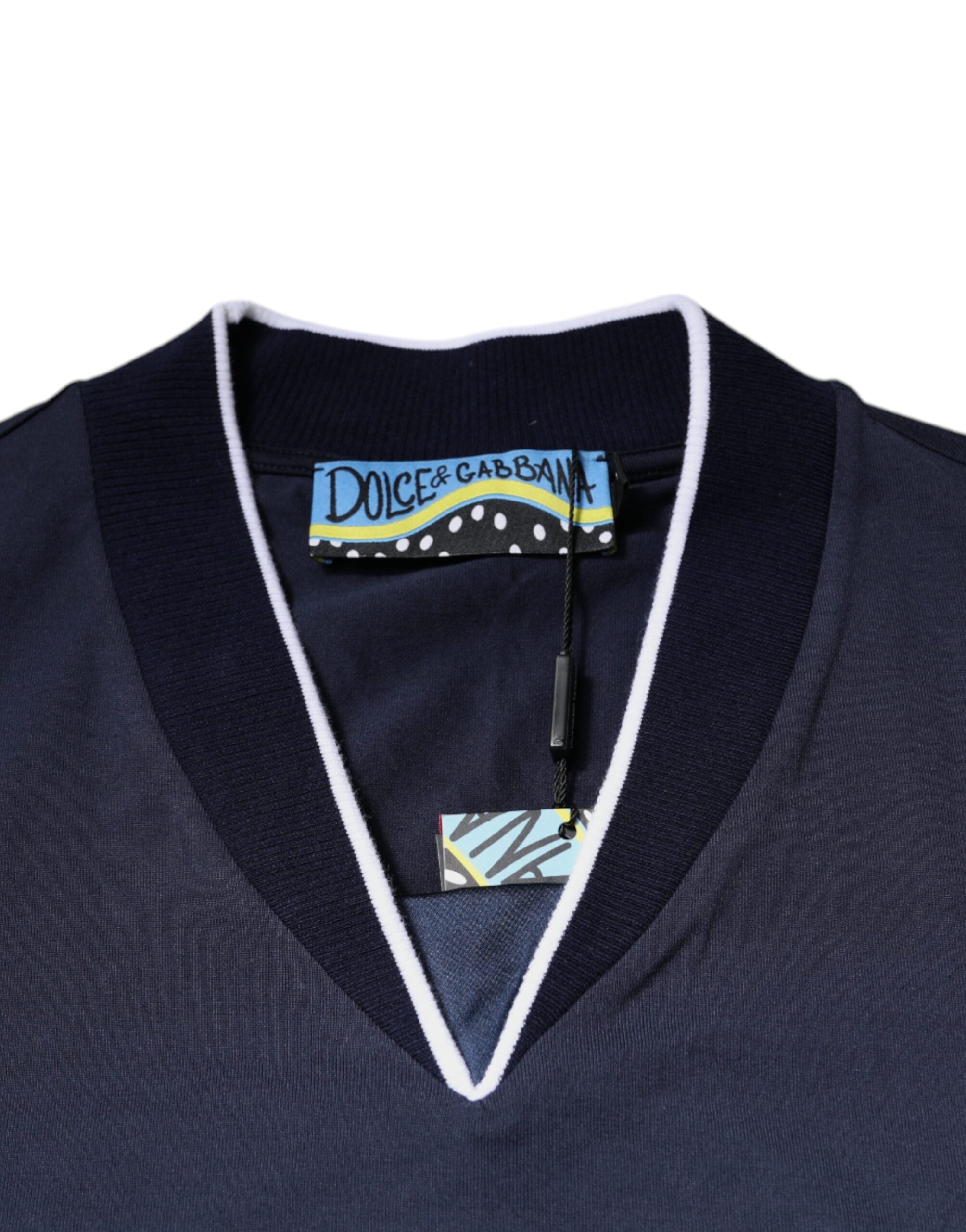 Dolce & Gabbana Multicolor Cotton V-Neck Short Sleeve T-Shirt