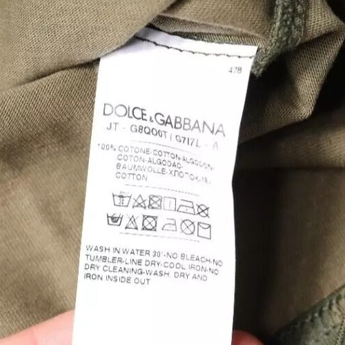 Dolce & Gabbana Multicolor Camouflage Crew Neck Cotton T-Shirt