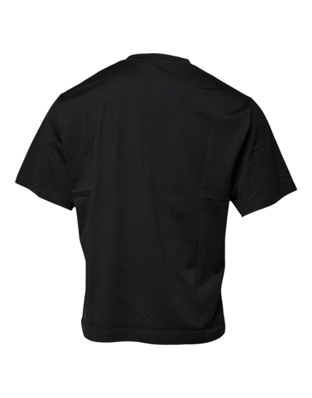Dolce & Gabbana Black DG Logo Print Crew Neck Cotton T-Shirt