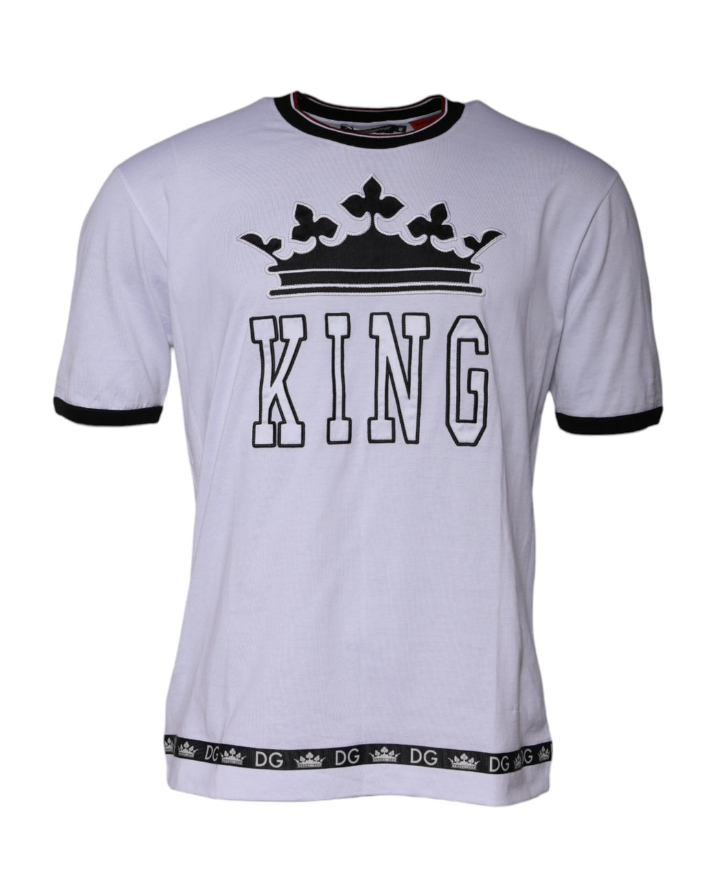 Dolce & Gabbana White Crew Neck Short Sleeved Jersey T-Shirt