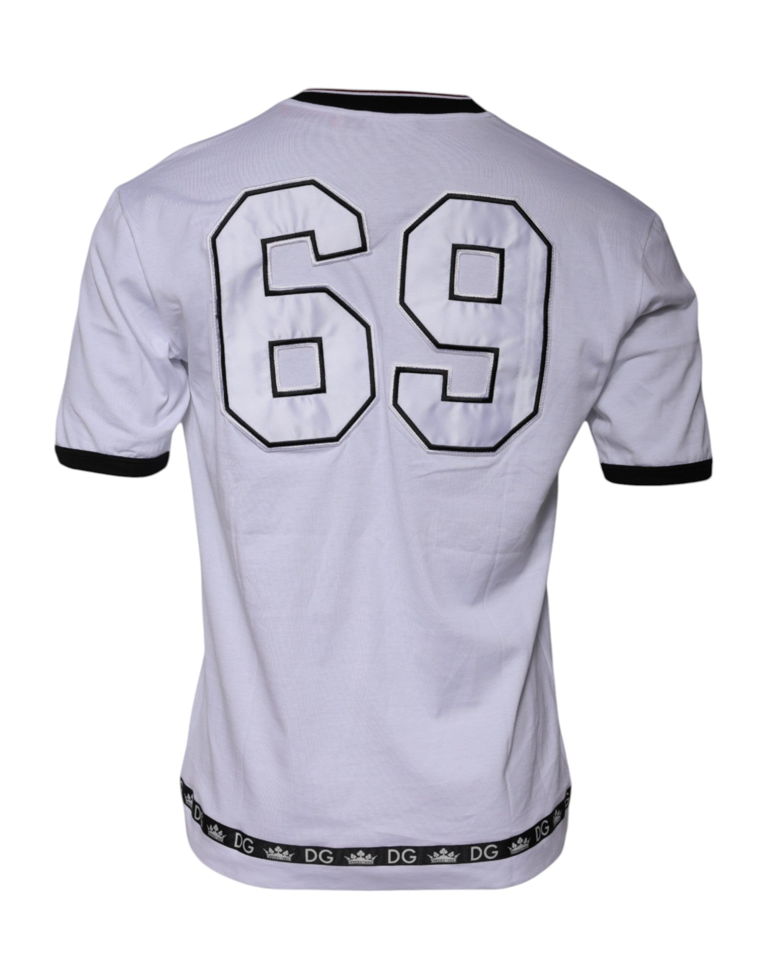 Dolce & Gabbana White Crew Neck Short Sleeved Jersey T-Shirt