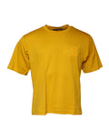 Dolce & Gabbana Dunkelgelbes Logo T-Shirt mit Rundhalsausschnitt und kurzen Ärmeln