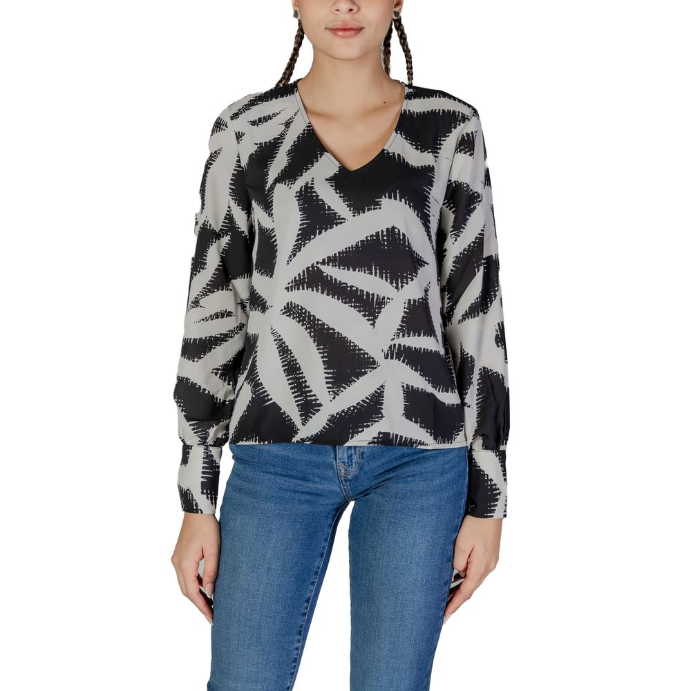 Jacqueline De Yong Schwarze Bluse aus recyceltem Polyester