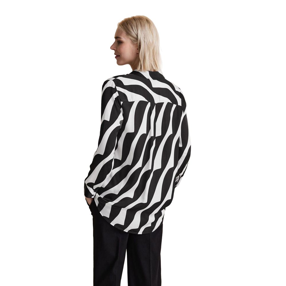 Street One Schwarze und weiße Viskosebluse