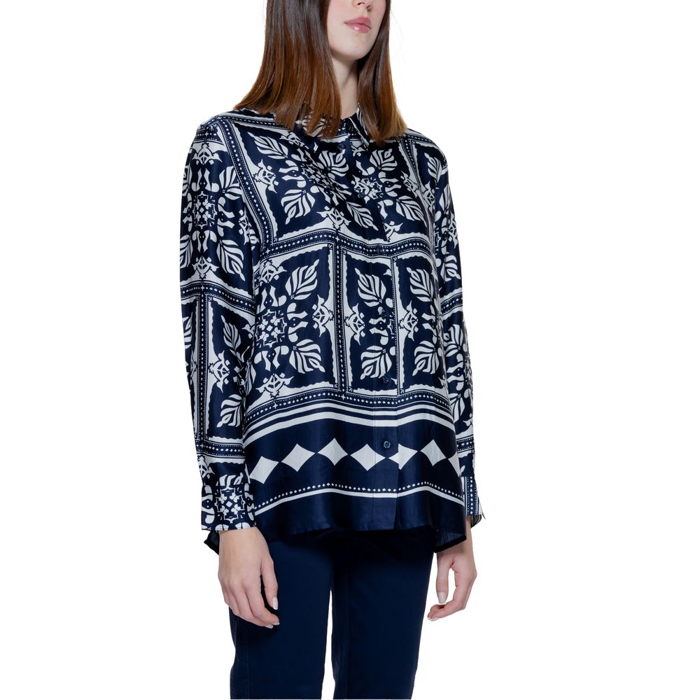 Street One Blaue Viskose-Bluse