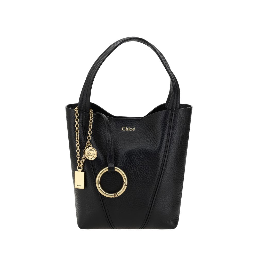 Chloé Schwarze Kalbshaut Bos Taurus Schultertasche