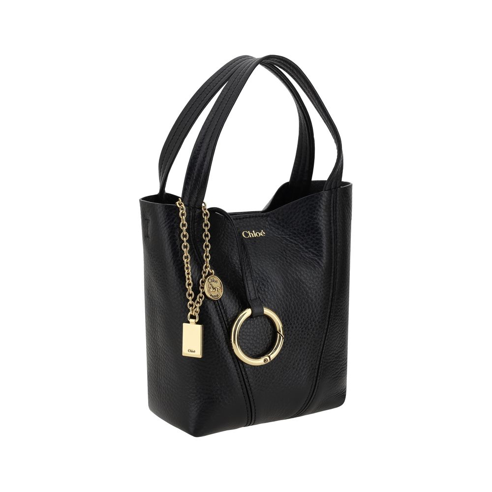 Chloé Schwarze Kalbshaut Bos Taurus Schultertasche