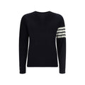 Thom Browne Blue Fleece Wool Jumper