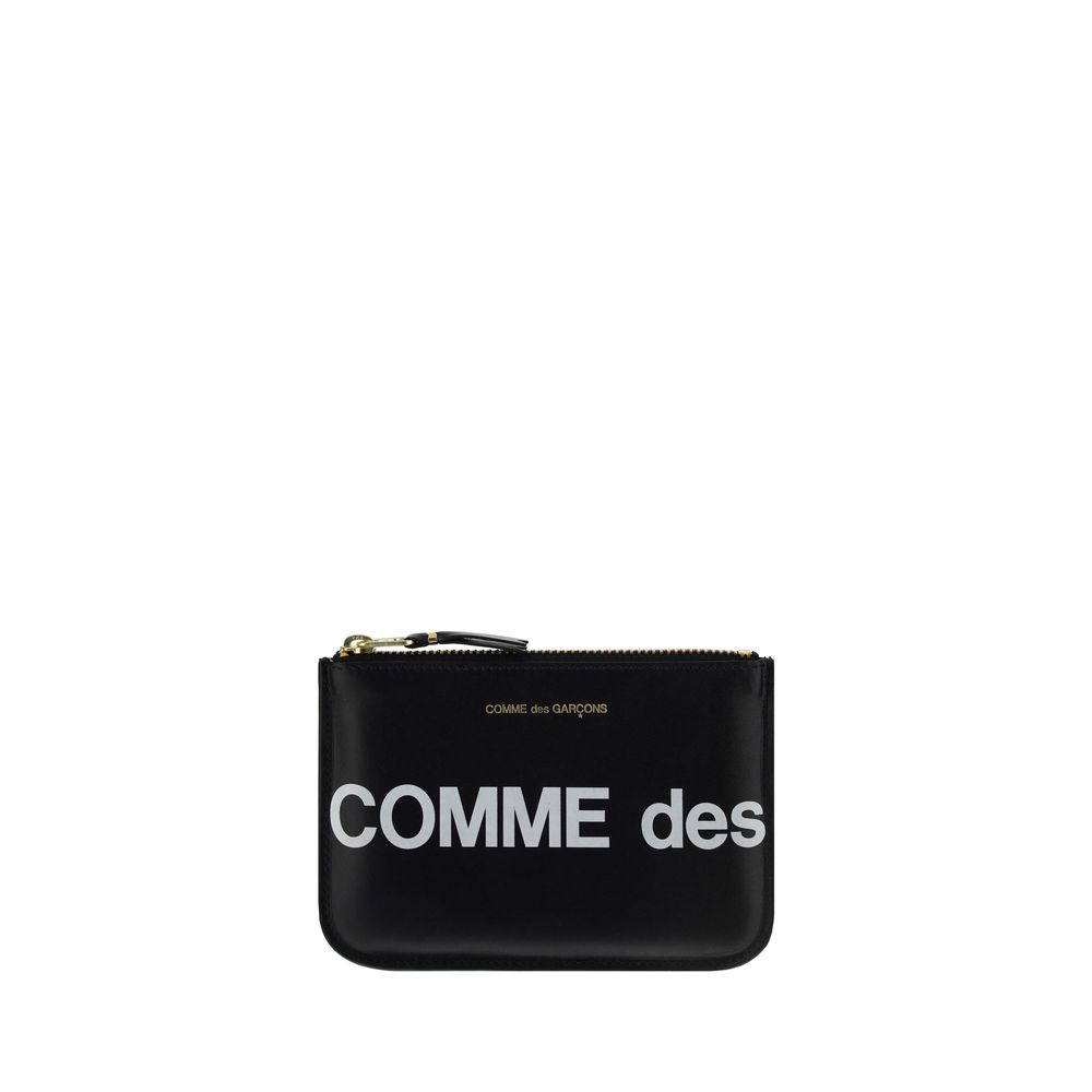 Comme Des Garçons Schwarzes Kalb Leder Bos Taurus Portemonnaie