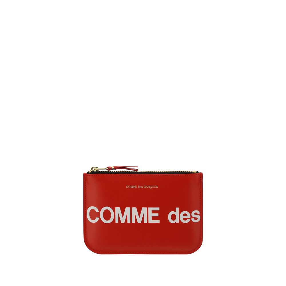 Comme Des Garçons Rote Kalbshaut Bos Taurus Geldbörse