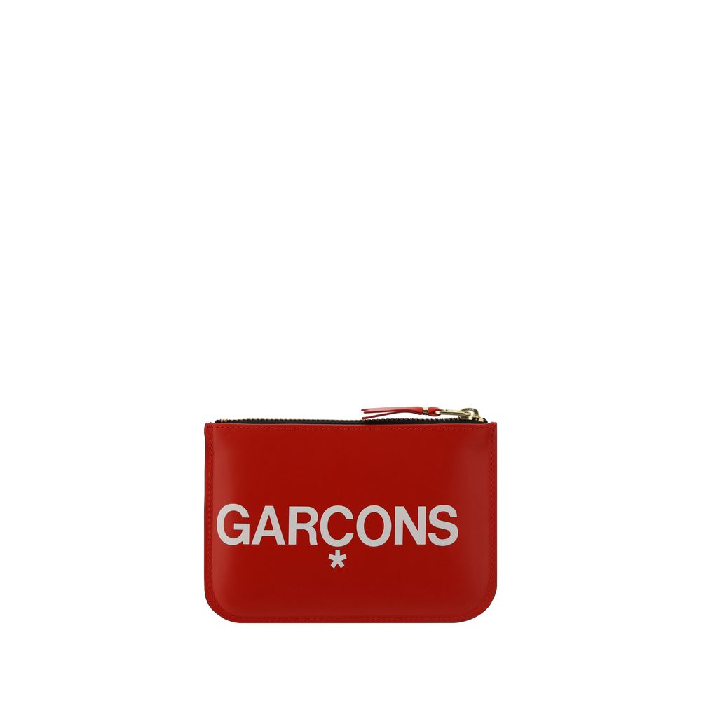 Comme Des Garçons Rote Kalbshaut Bos Taurus Geldbörse