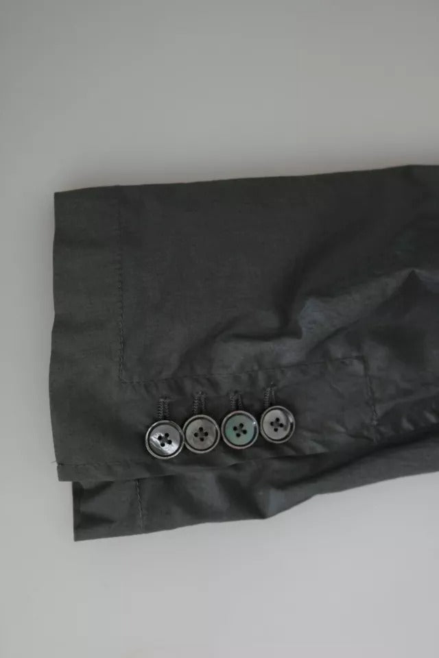 Dolce & Gabbana Grey Cotton Single-Breasted Formal Blazer