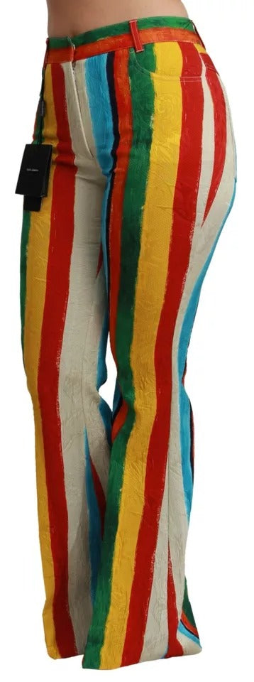 Dolce & Gabbana Multicolor Ausgestellte Riga Pittorica-Hose