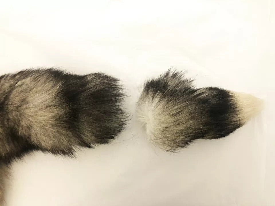 Dolce & Gabbana Brown Fox Tail Fur Scarf Neck Wrap Cover Collar Shawl