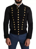 Dolce & Gabbana Black Embellished Military Jacket