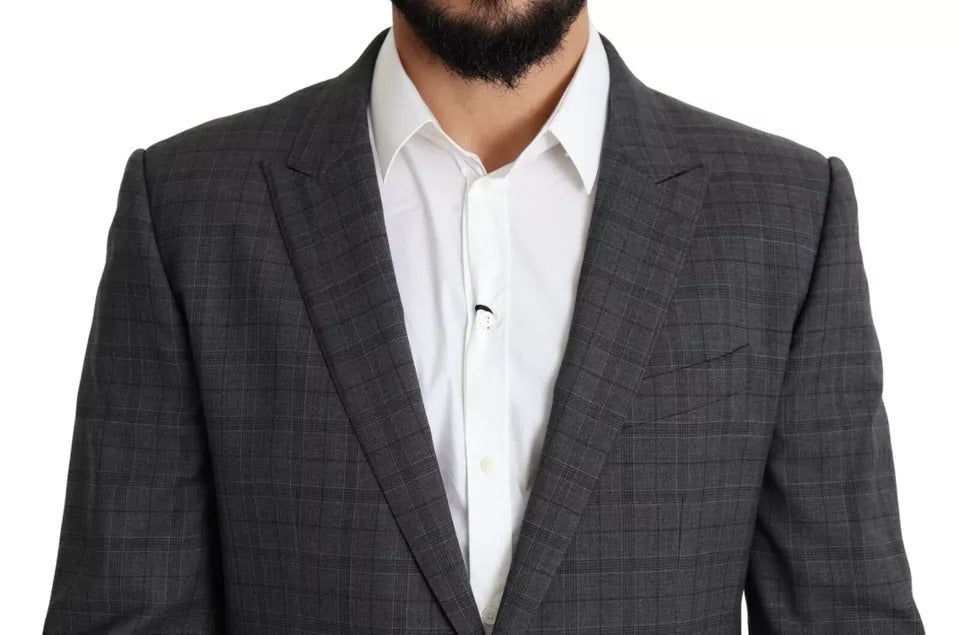 Dolce & Gabbana Graue Wolle Herren Formal 2 Stück MARTINI Anzug