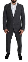Dolce & Gabbana Graue Wolle Herren Formal 2 Stück MARTINI Anzug