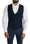 Dolce & Gabbana Marineblau Herren Formal Kleid Weste Weste